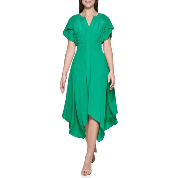 Kensie Girl Dresses & Skirts - Kensie Handkerchief-Hem Midi Dress, Green, Sizes 8